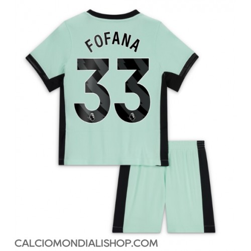Maglie da calcio Chelsea Wesley Fofana #33 Terza Maglia Bambino 2023-24 Manica Corta (+ Pantaloni corti)